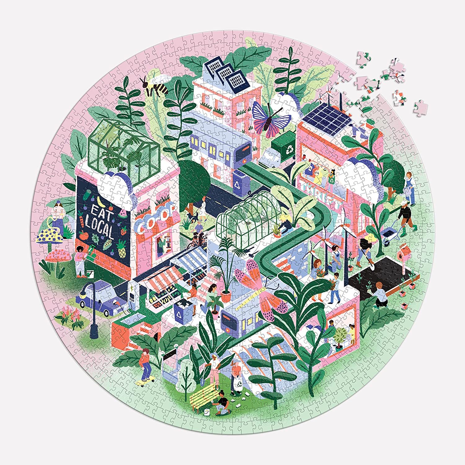 Zöld Város Galison 1000 darabos kirakó puzzle (GA - M070621G) - puzzlegarden