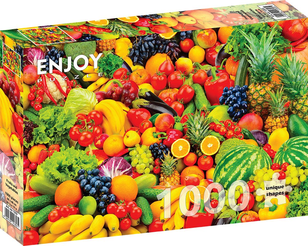 Zöldségek és Gyümölcsök Enjoy 1000 darabos kirakó puzzle (EN - 1353) - puzzlegarden