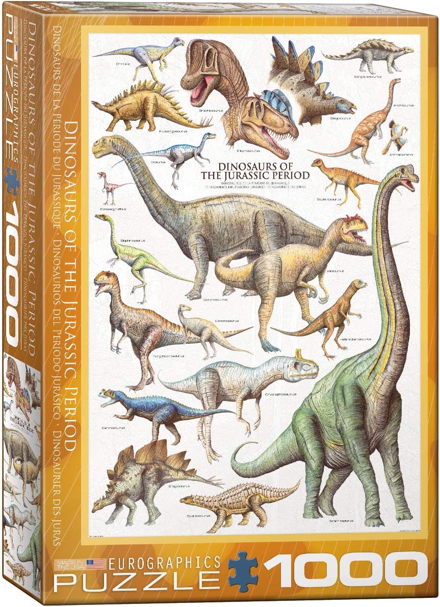 A Jura - kor dinoszauruszai Eurographics 1000 darabos kirakó puzzle (EUR - 6000 - 0099) - puzzlegarden