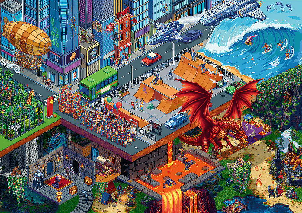 Pixelváros – a kirakó képe