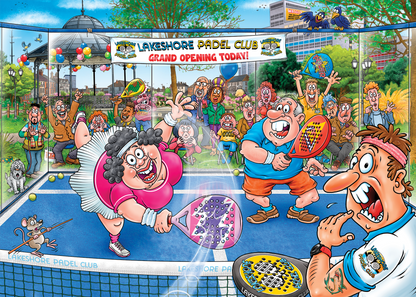 Wasgij Original 49 – Padelpánik! – a feladvány kiinduló jelenete