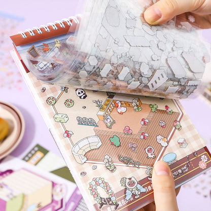 15 in 1 Matricakönyv Lila - matricajelenet Simno 15 darabos kirakó puzzle (SN-6941776322153) - puzzlegarden