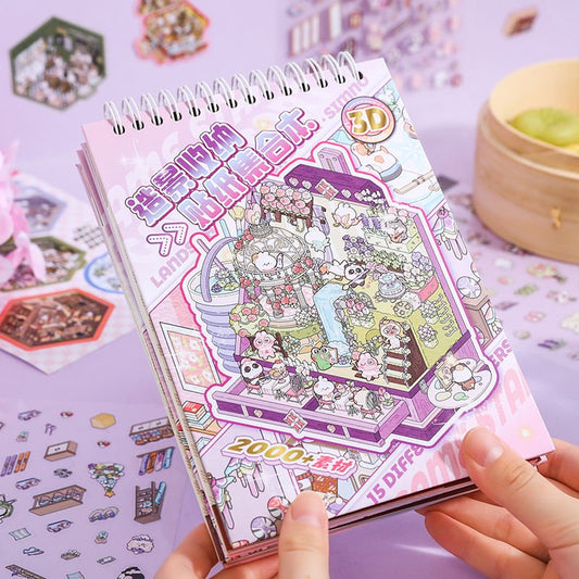 15 in 1 Matricakönyv Lila - matricajelenet Simno 15 darabos kirakó puzzle (SN-6941776322153) - puzzlegarden