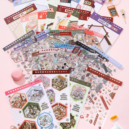 15 in 1 Matricakönyv Lila - matricajelenet Simno 15 darabos kirakó puzzle (SN-6941776322153) - puzzlegarden