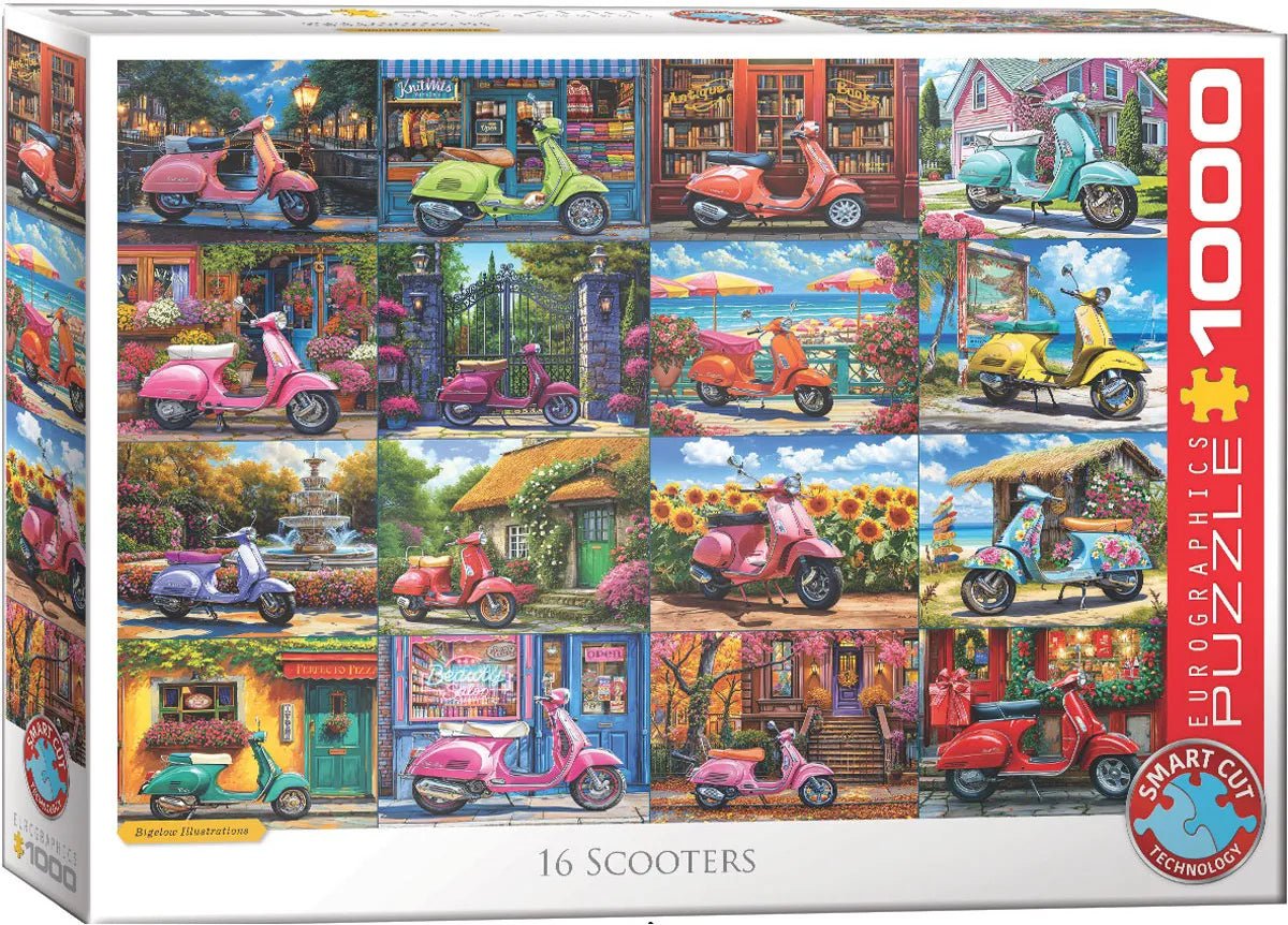 16 robogó Eurographics 1000 darabos kirakó puzzle (EUR-6000-5916) - puzzlegarden