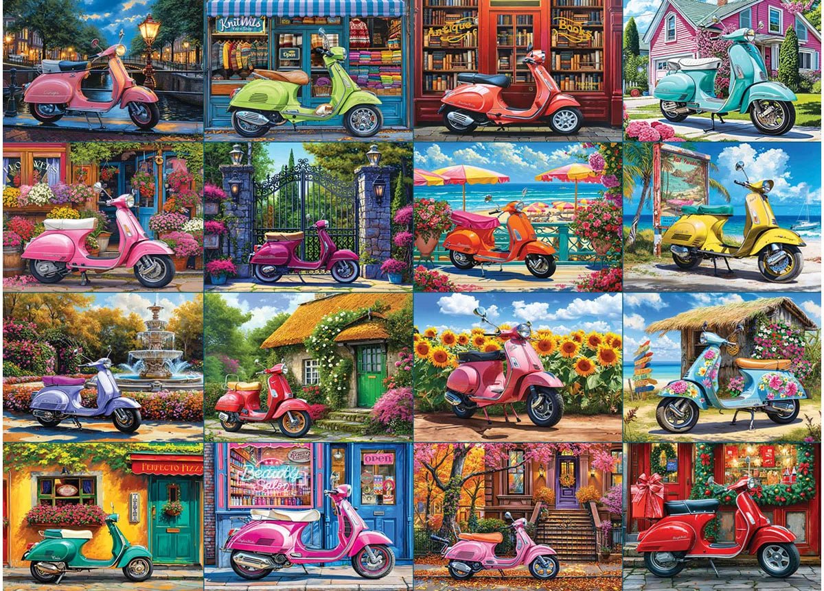 16 robogó Eurographics 1000 darabos kirakó puzzle (EUR-6000-5916) - puzzlegarden