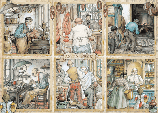 Anton Pieck - Craftmanship 1000 darabos Jumbo puzzle kirakó (18817)