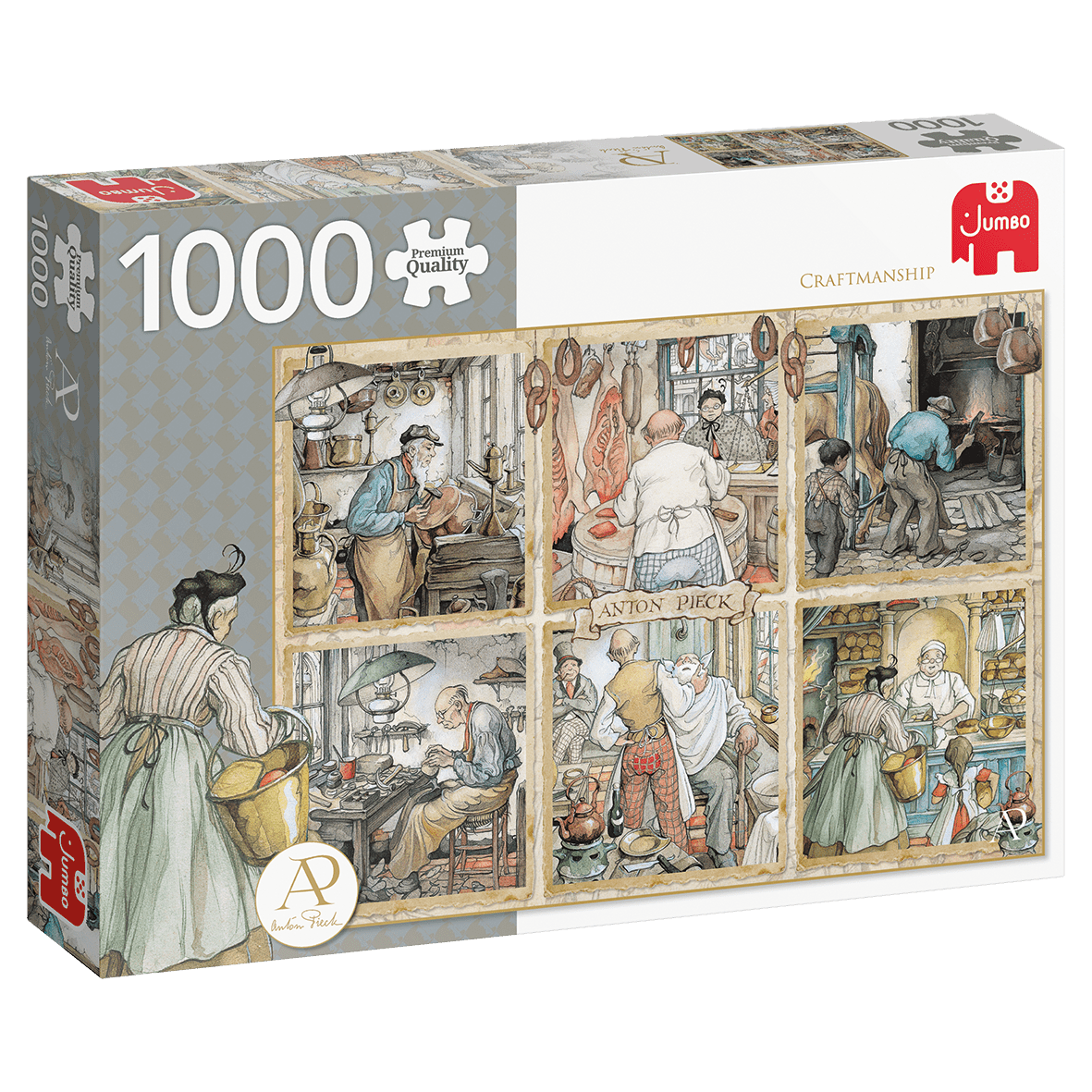 Anton Pieck - Craftmanship 1000 darabos Jumbo puzzle kirakó (18817)