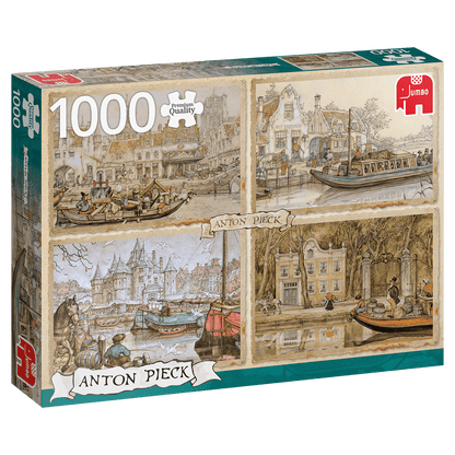 Anton Pieck - Hajók a Csatornán Jumbo 1000 darabos kirakó puzzle (JU-18855 8710126188552) - puzzlegarden