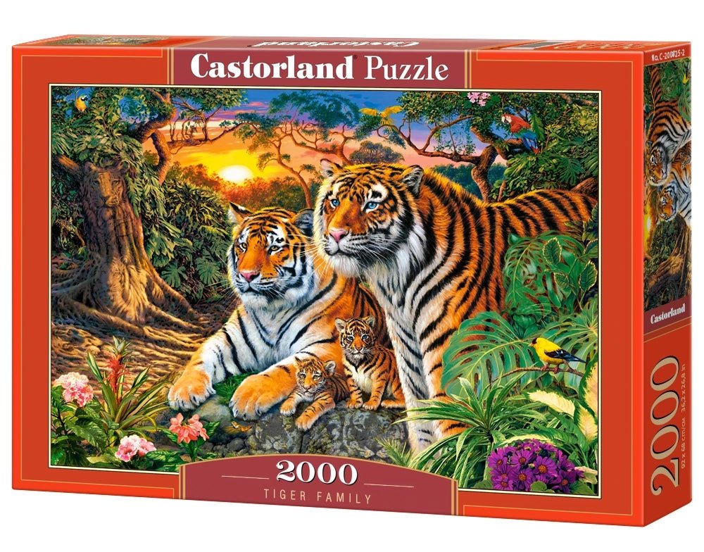 A tigris család Castorland 2000 darabos kirakó puzzle (C-200825 5904438200825) - puzzlegarden