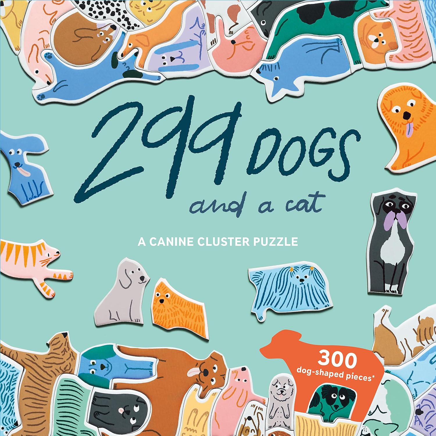 299 kutya (és egy macska) Laurence King 300 darabos kirakó puzzle (LK-9781913947156) - puzzlegarden