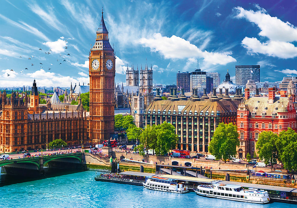 Napsütéses nap Londonban – a kirakó képe