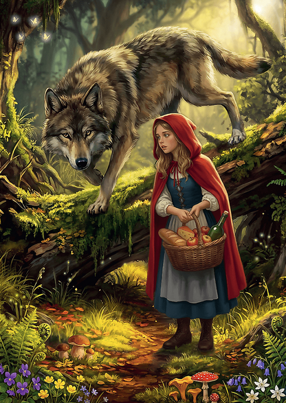 Enchanted Fairy Tales: Piroska és a farkas – a kirakó képe