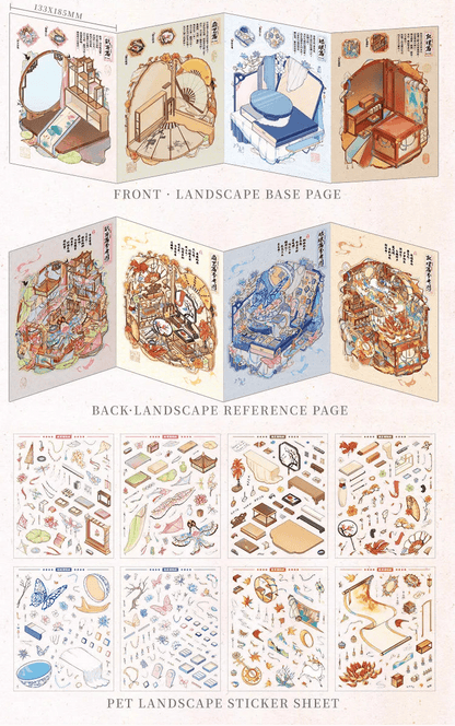 4 in 1 Szellemi kulturális örökség matrica szett - matricajelenet Simno 4 darabos kirakó puzzle (SN-6941776326908) - puzzlegarden