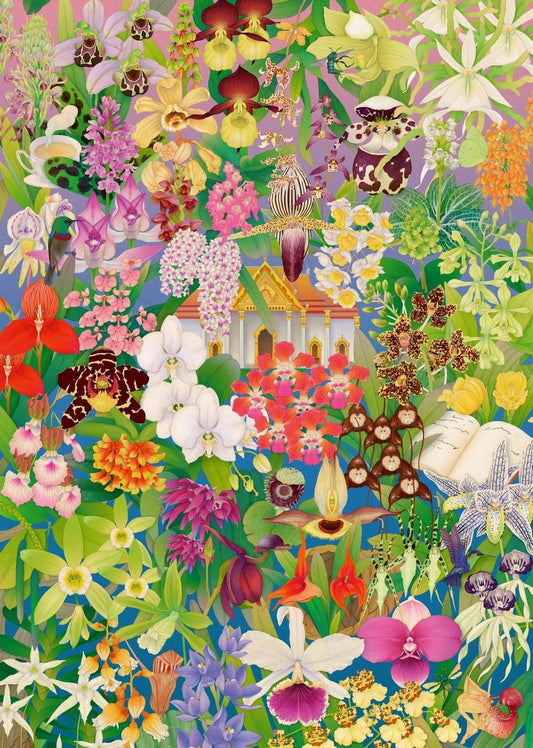 50 orchidea a világ körül Laurence King 1000 darabos kirakó puzzle (LK-9781399635813) - puzzlegarden