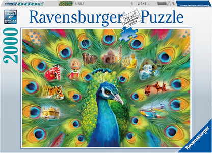 Land of the Peacock 2000 darabos Ravensburger puzzle kirakó (16567)