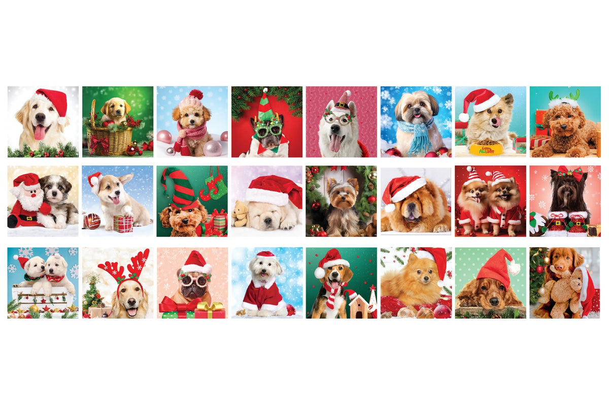 Karácsonyi kutyák – puzzle adventi naptár – a kirakó képe