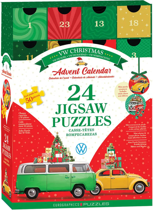 VW karácsony – puzzle adventi naptár – a kirakó doboza