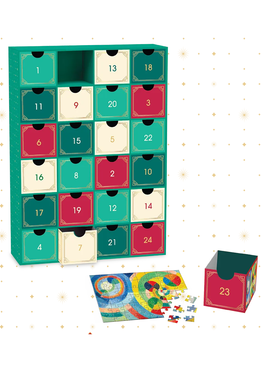 Modern művészet – puzzle adventi naptár – termékfotó