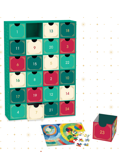 Modern művészet – puzzle adventi naptár – termékfotó
