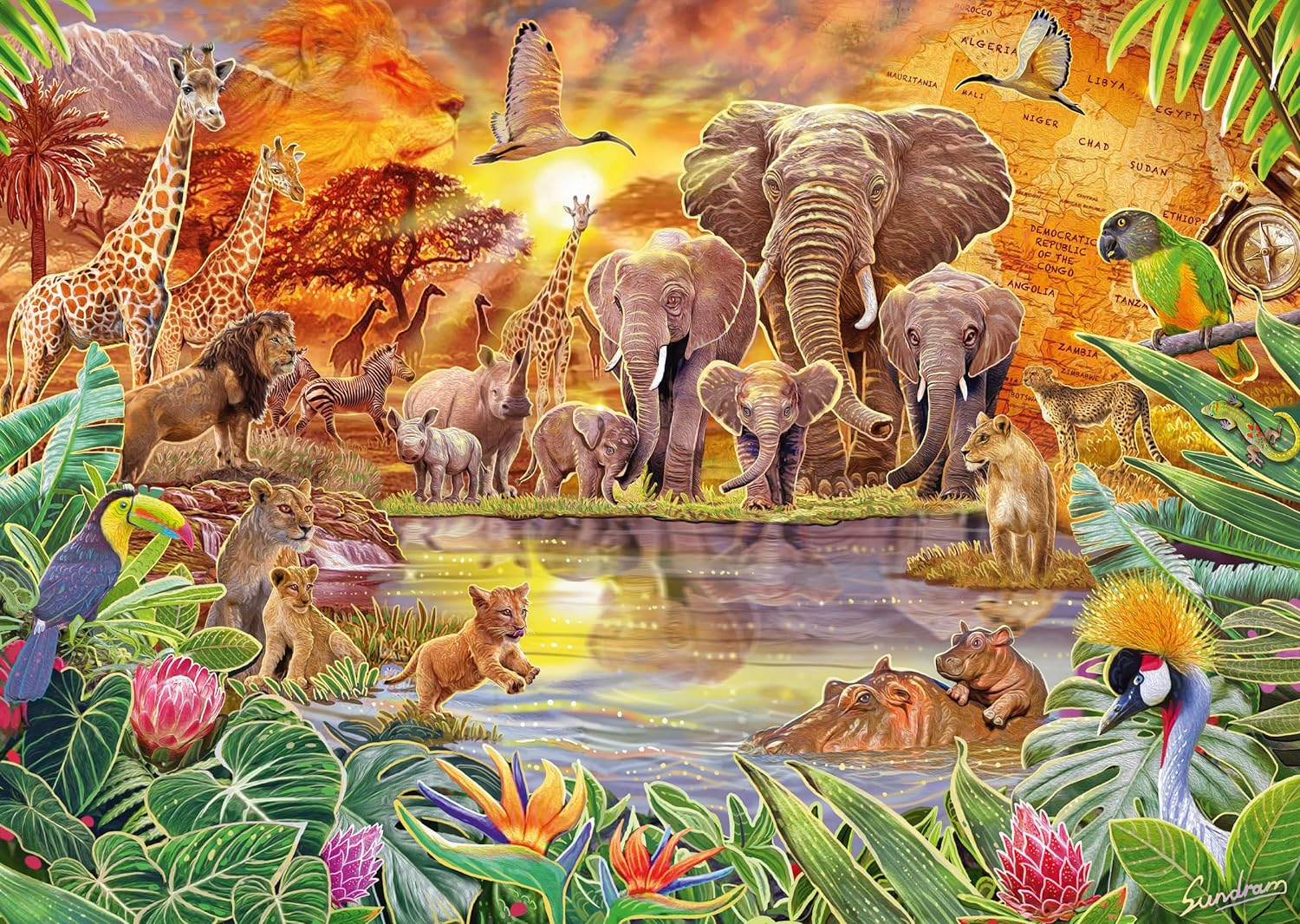 African Kingdom 1000 darabos Schmidt puzzle kirakó (59982)