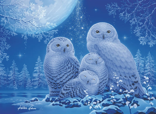Baglyok a holdfényben - sötétben világít Ravensburger 500 darabos kirakó puzzle (RA - 17207) - puzzlegarden