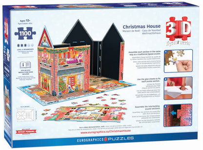 Karácsonyi ház – 3D puzzle – a doboz hátoldala
