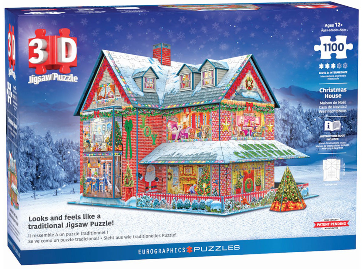 Karácsonyi ház – 3D puzzle – a termék doboza