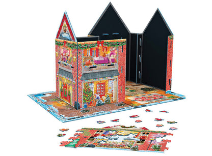 Karácsonyi ház – 3D puzzle – építés közben
