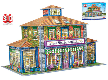 A legjobb könyvesbolt – 3D puzzle – elkészült modell és doboz