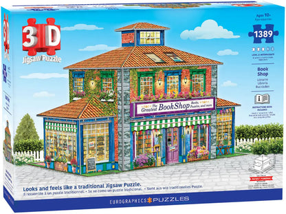 A legjobb könyvesbolt – 3D puzzle – a kirakó doboza