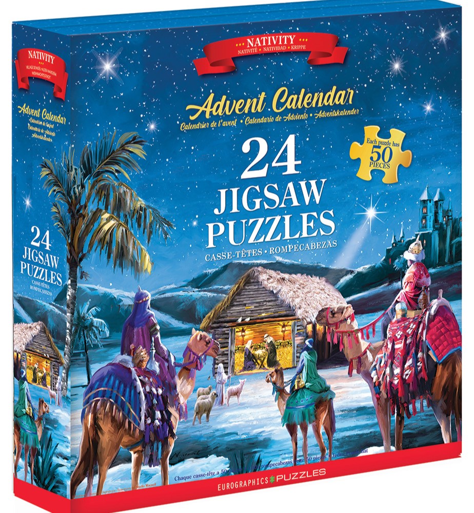 Betlehemi történet – puzzle adventi naptár – a kirakó doboza