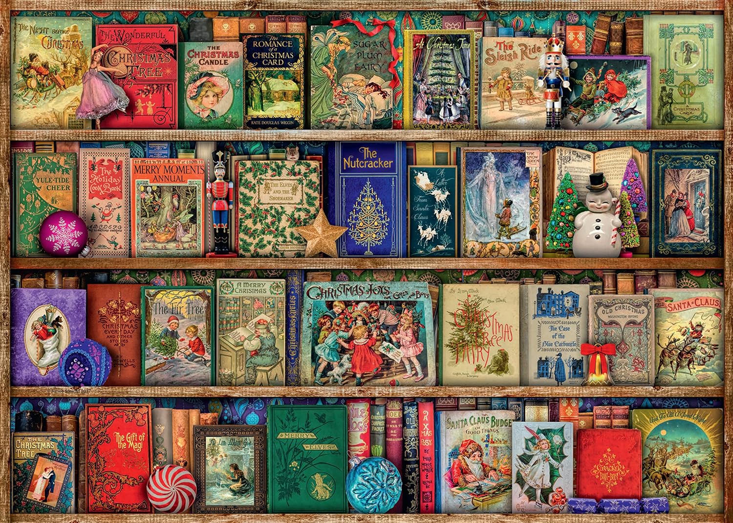 A Karácsonyi Könyvtár Ravensburger 1000 darabos kirakó puzzle (RA-19801 4005556198016) - puzzlegarden