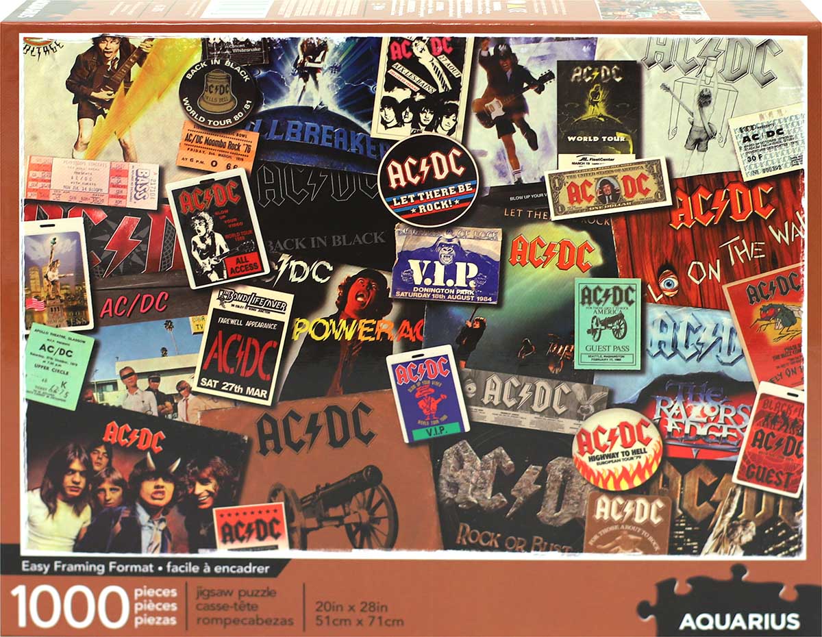 AC/DC Albumok Aquarius 1000 darabos kirakó puzzle (AQ-65305 840391140769) - puzzlegarden