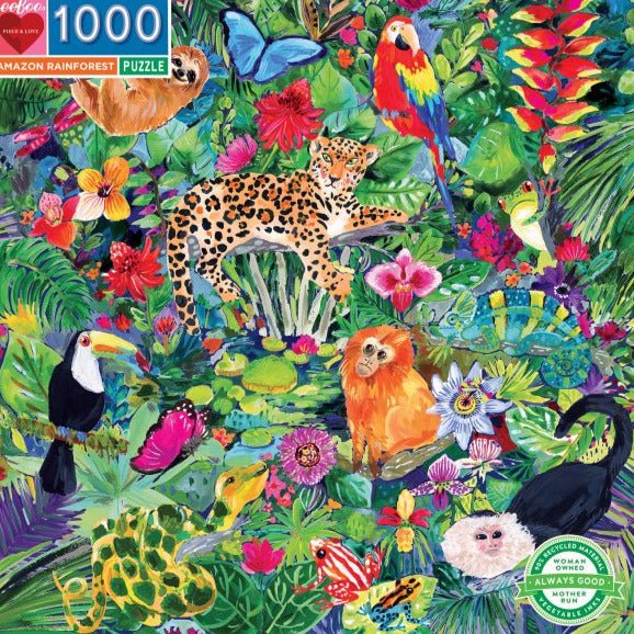 Amazonas esőerdő Eeboo 1000 darabos kirakó puzzle (EB-PZTAZR 689196510502) - puzzlegarden