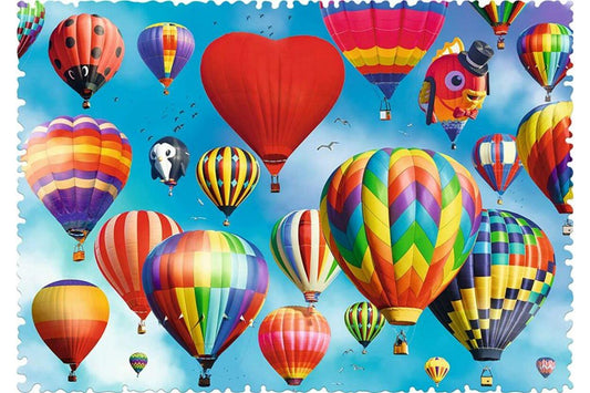 Crazy Shapes - Színes hőlégballonok 600 darabos Trefl puzzle kirakó (11112) - puzzlegarden.hu