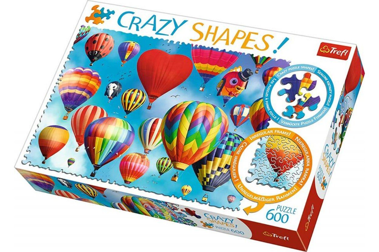 Crazy Shapes - Színes hőlégballonok 600 darabos Trefl puzzle kirakó (11112) - puzzlegarden.hu