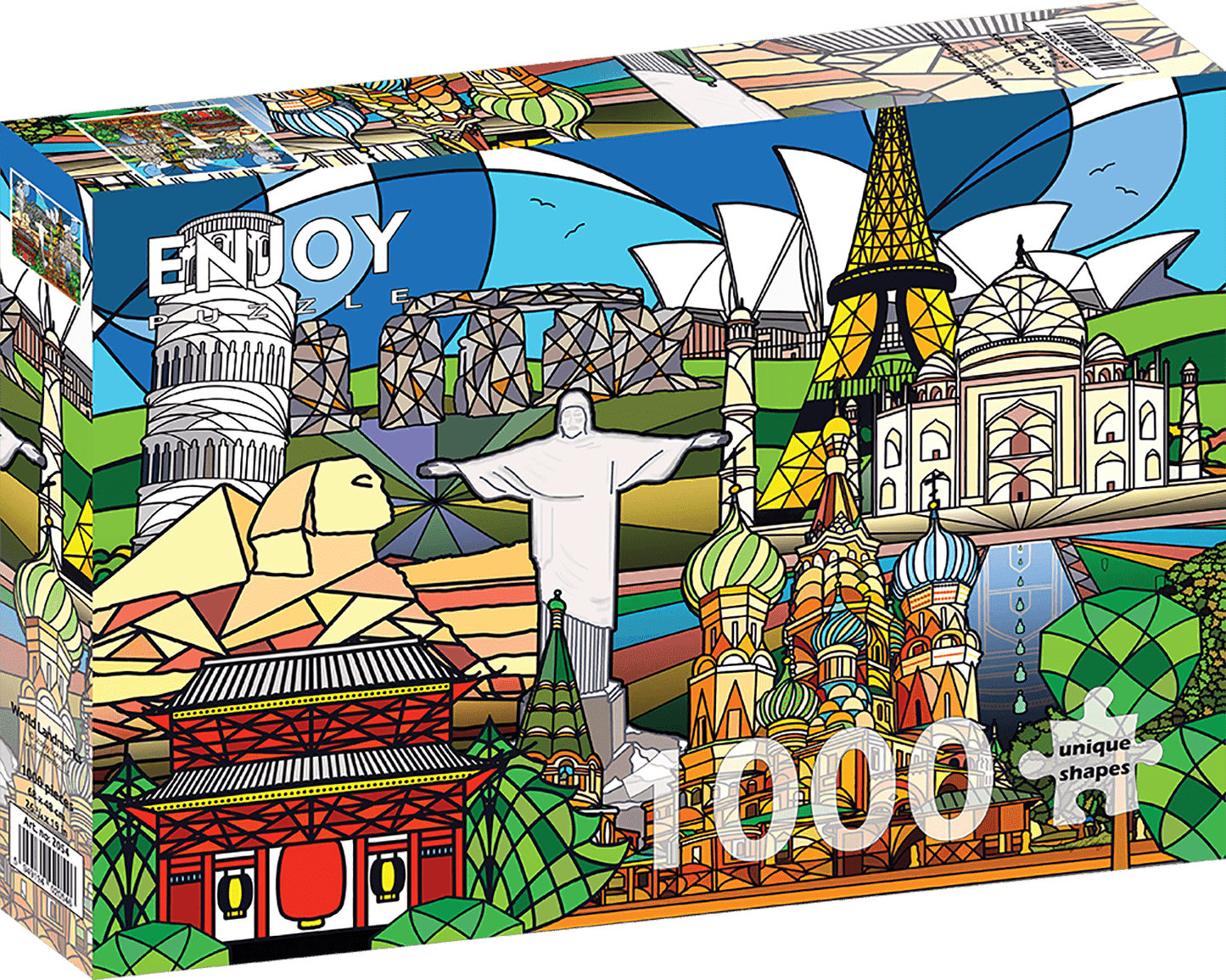 A Világ Nevezetességei ENJOY 1000 darabos kirakó puzzle (EN-2054 5949194020546) - puzzlegarden