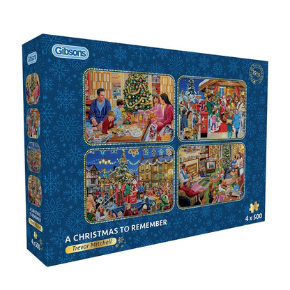 A Christmas to Remember (4x500) Gibsons 500 darabos kirakó puzzle (G - G5068 ) - puzzlegarden