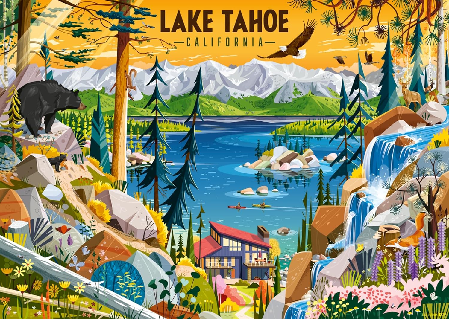 A fenséges Lake Tahoe – US Puzzle Bajnokság Ravensburger 1000 darabos kirakó puzzle (RA-12001848) - puzzlegarden
