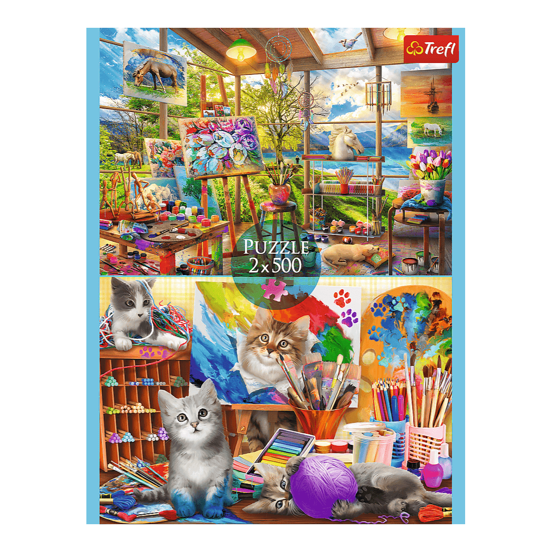 A festészet művészete - 2x500 Trefl 500 darabos kirakó puzzle (TR-37530) - puzzlegarden