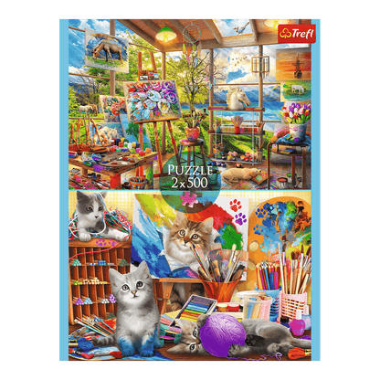 A festészet művészete - 2x500 Trefl 500 darabos kirakó puzzle (TR-37530) - puzzlegarden