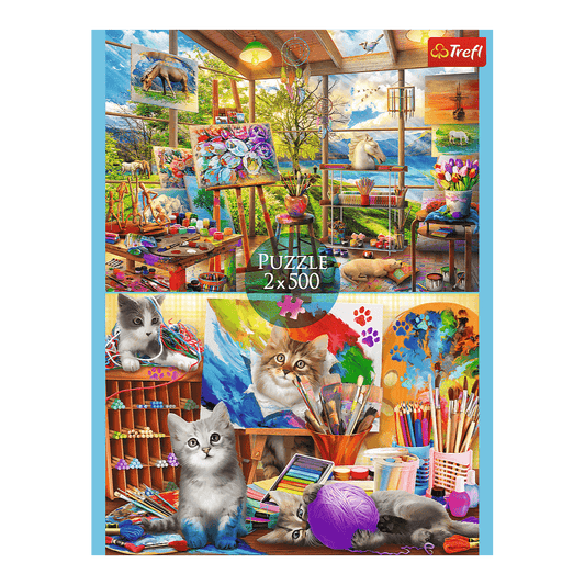A festészet művészete - 2x500 Trefl 500 darabos kirakó puzzle (TR-37530) - puzzlegarden