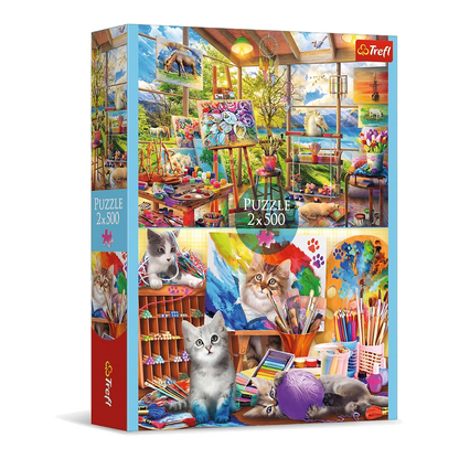 A festészet művészete - 2x500 Trefl 500 darabos kirakó puzzle (TR-37530) - puzzlegarden