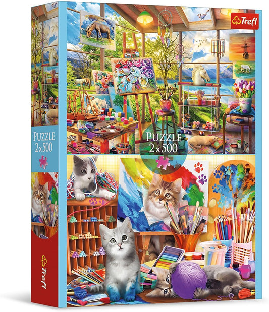 A festészet művészete - 2x500 Trefl 500 darabos kirakó puzzle (TR - 37530 5900511375305) - puzzlegarden