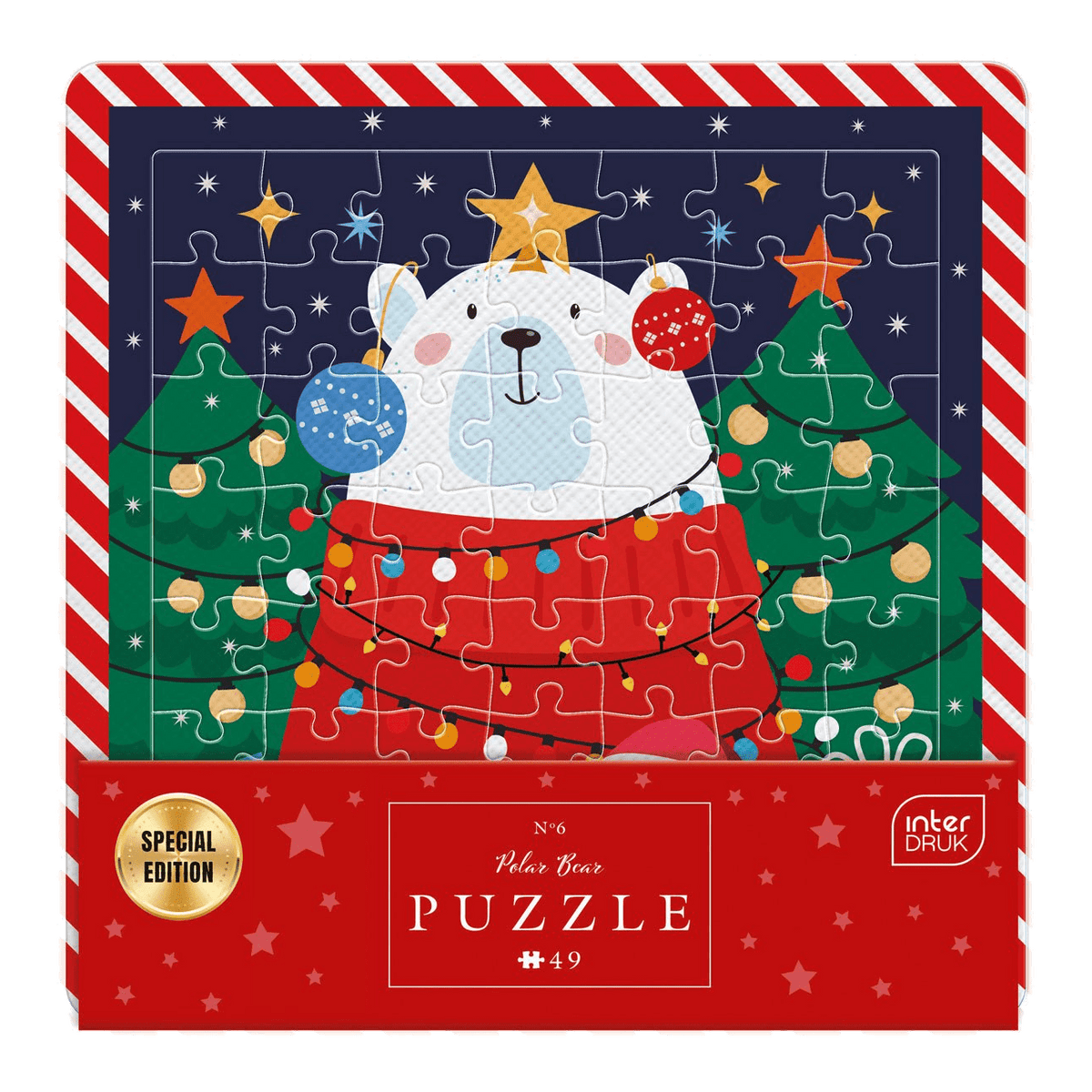 A karácsonyi jegesmedve Interdruk 49 darabos kirakó puzzle (ID-5902277395955) - puzzlegarden