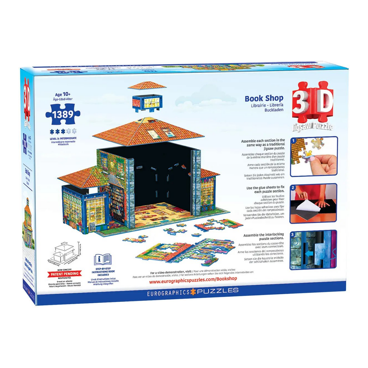 A legjobb könyvesbolt – 3D puzzle Eurographics 1389 darabos kirakó puzzle (EUR-9910-6046) - puzzlegarden