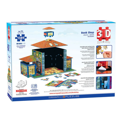 A legjobb könyvesbolt – 3D puzzle Eurographics 1389 darabos kirakó puzzle (EUR-9910-6046) - puzzlegarden