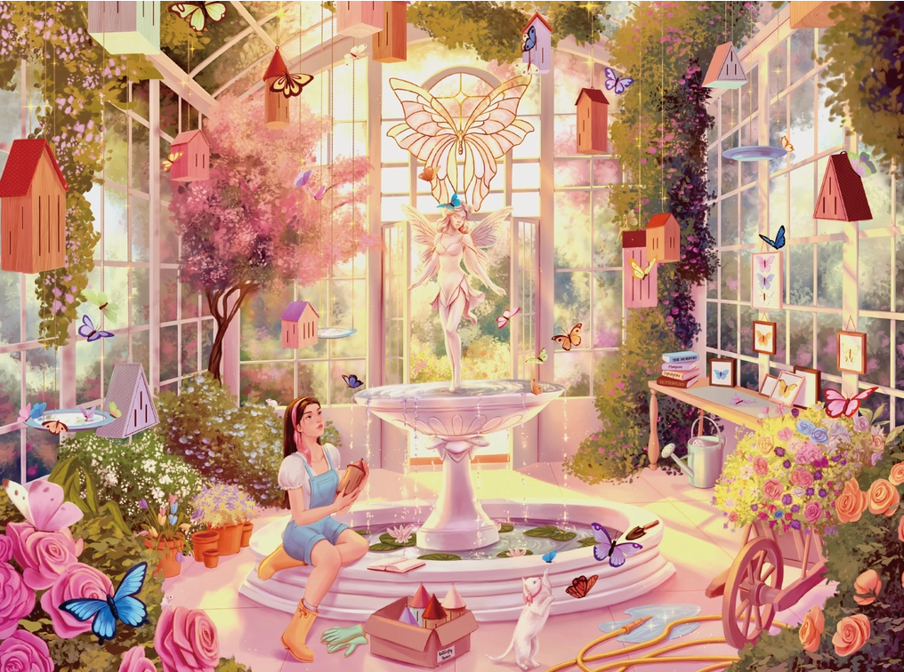 A lepkekutató üvegháza Reverie 1000 darabos kirakó puzzle (RE-LG1000AMA) - puzzlegarden