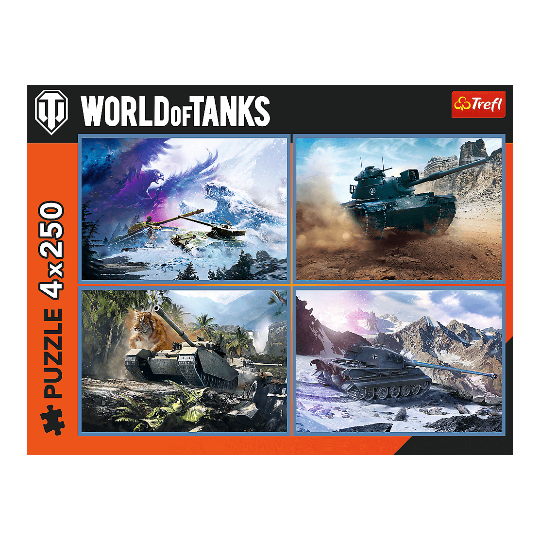 A nagy tankcsata – 4x250 Trefl 250 darabos kirakó puzzle (TR-13347) - puzzlegarden